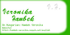 veronika hambek business card